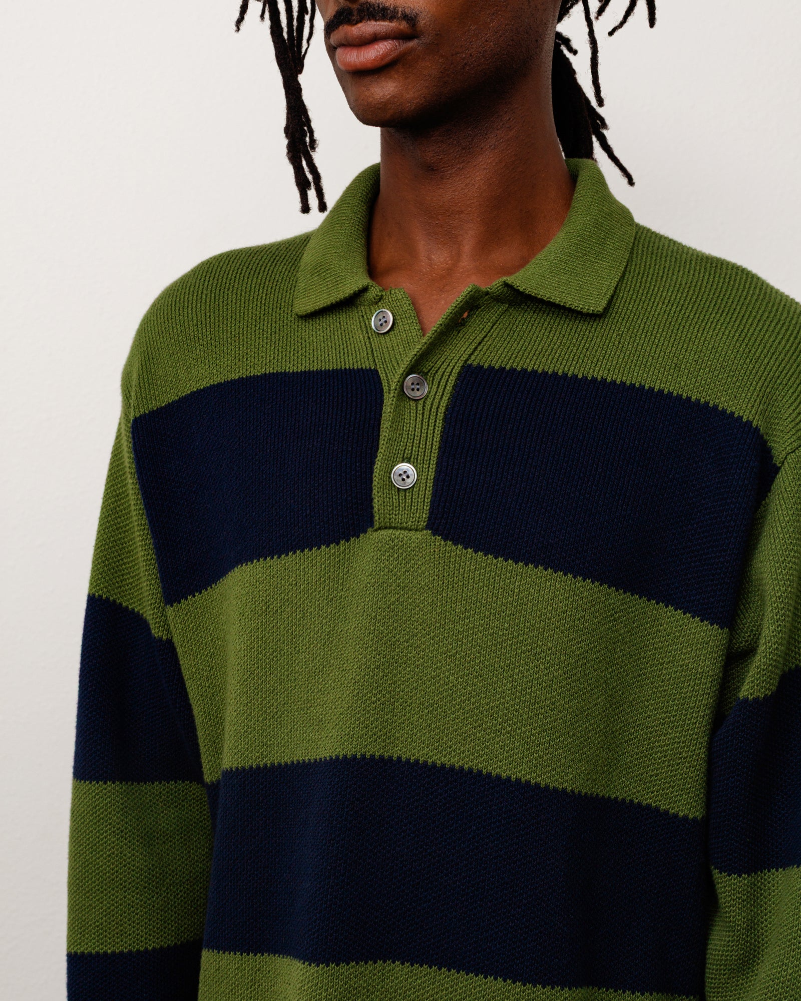 Alternative view of PIQUE KNIT STRIPE RUGBY